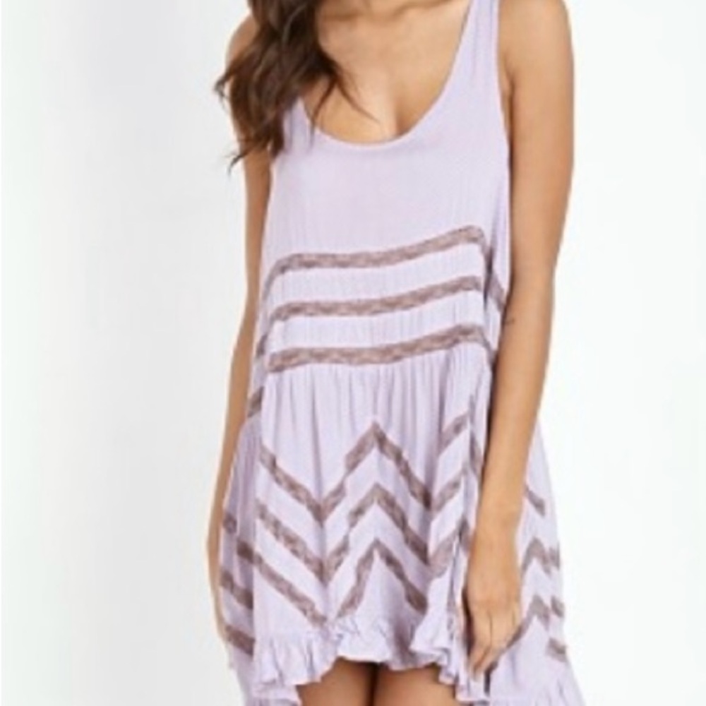 Free People Voile Tunic Tank Purple